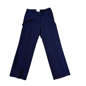 Y2K Low Rise Black Pinstripe Trousers Women's 6P - Never Worn
